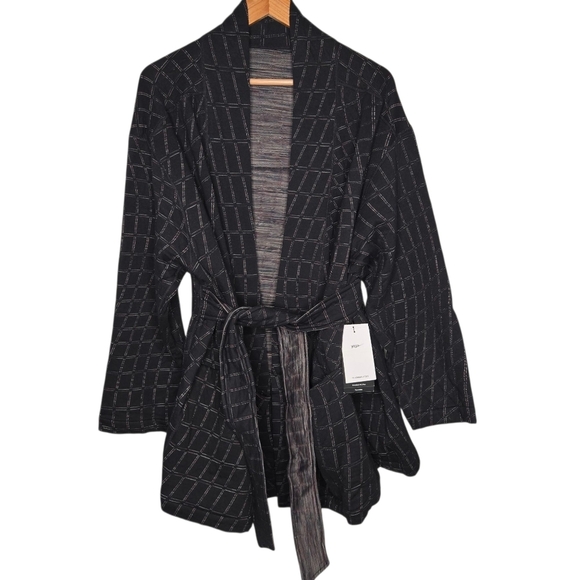 Nike Yoga Womens Therma Fit Luxe Jacquard Reversible Belted Robe Size 2XL - Picture 1 of 16